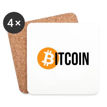 bitcoin - Dessous de verre (lot de 4) - blanc - Devant