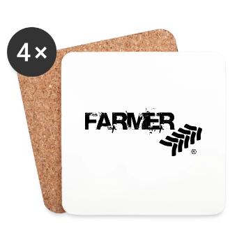 Farmer by Aggro Chief (R) - Coasters (set of 4) - white - Front