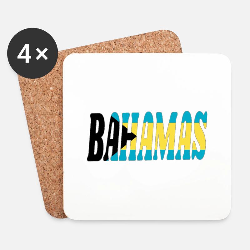 Bahamas - Untersetzer (4er-Set) - Weiß