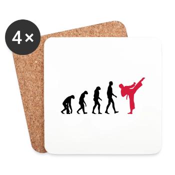 Karate - Evolution - Untersetzer (4er-Set) - Weiß - Vorne