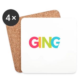 Capoeira Let’s Go Ginga - Dessous de verre (lot de 4) - blanc - Devant