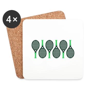 padel padeltennis paddel padel tennis padel player - Coasters (set of 4) - white - Front