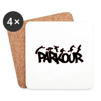 Parkour Freerunning Traceur | Colors can be changed - Coasters (set of 4) - white - Front