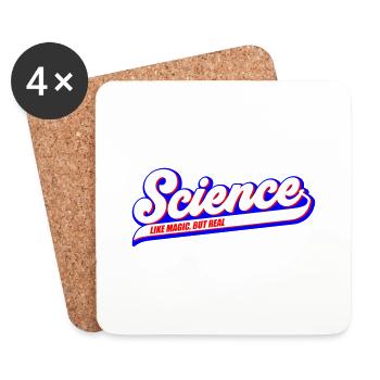 Les couleurs peuvent être modifiées | La science comme par magie mais réelle - Dessous de verre (lot de 4) - blanc - Devant