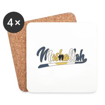 Mashallah - Dessous de verre (lot de 4) - blanc - Devant