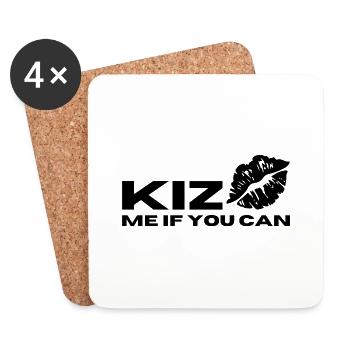 KIZ me if you can KIZOMBA - Coasters (set of 4) - white - Front