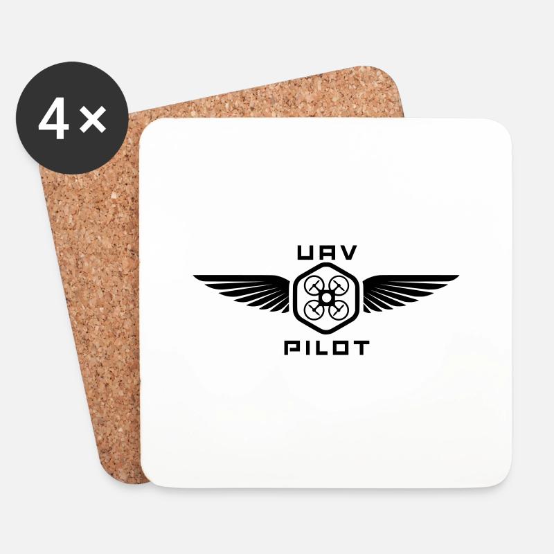 UAV PILOT2 - Untersetzer (4er-Set) - Weiß
