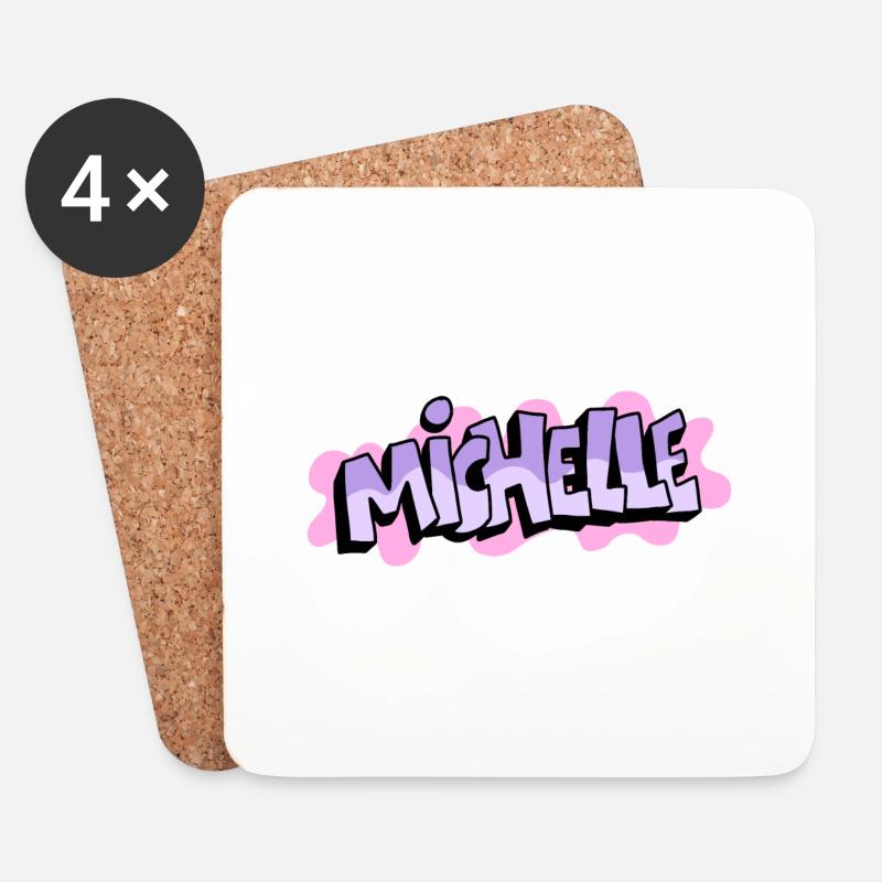 Grafitti Name Michelle - Untersetzer (4er-Set) - Weiß