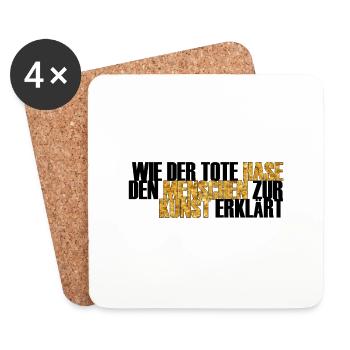 Titel Wie der tote hase BLACK - Untersetzer (4er-Set) - Weiß - Vorne
