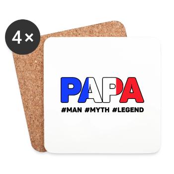 Dad The Man The Myth The Legend - Best Dad - Coasters (set of 4) - white - Front