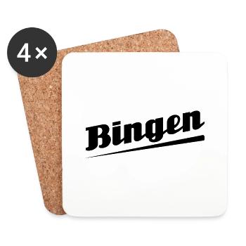 Bingen - Textdesign mit Stadtnamen - Untersetzer (4er-Set) - Weiß - Vorne