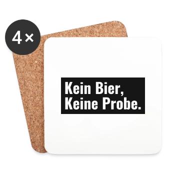 Kein Bier - Untersetzer (4er-Set) - Weiß - Vorne