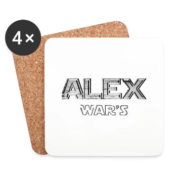 Alex wars Alexander wars witty saying gift - Coasters (set of 4) - white - Front
