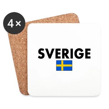 Sverige - Dessous de verre (lot de 4) - blanc - Devant