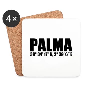 Palma Coordinates - Coasters (set of 4) - white - Front