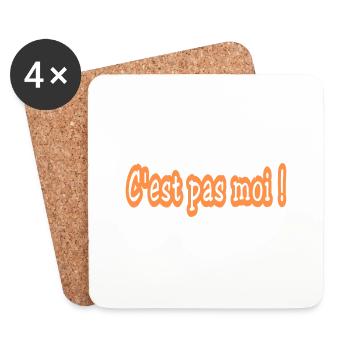 C'est pas moi ! - Dessous de verre (lot de 4) - blanc - Devant