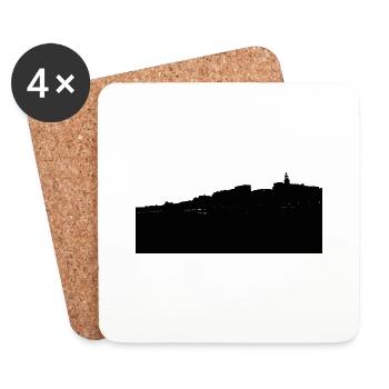 Skyline - Untersetzer (4er-Set) - Weiß - Vorne