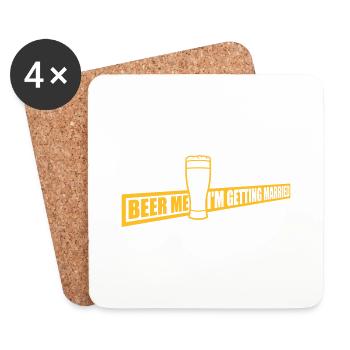 Beer Me Getting Married - Coasters (set of 4) - white - Front