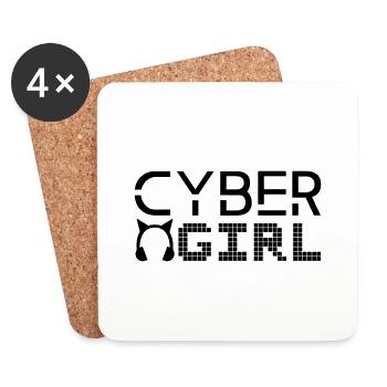 Cyber girl - Dessous de verre (lot de 4) - blanc - Devant