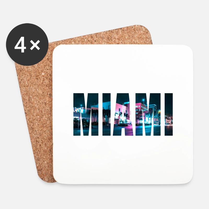MIAMI - Untersetzer (4er-Set) - Weiß