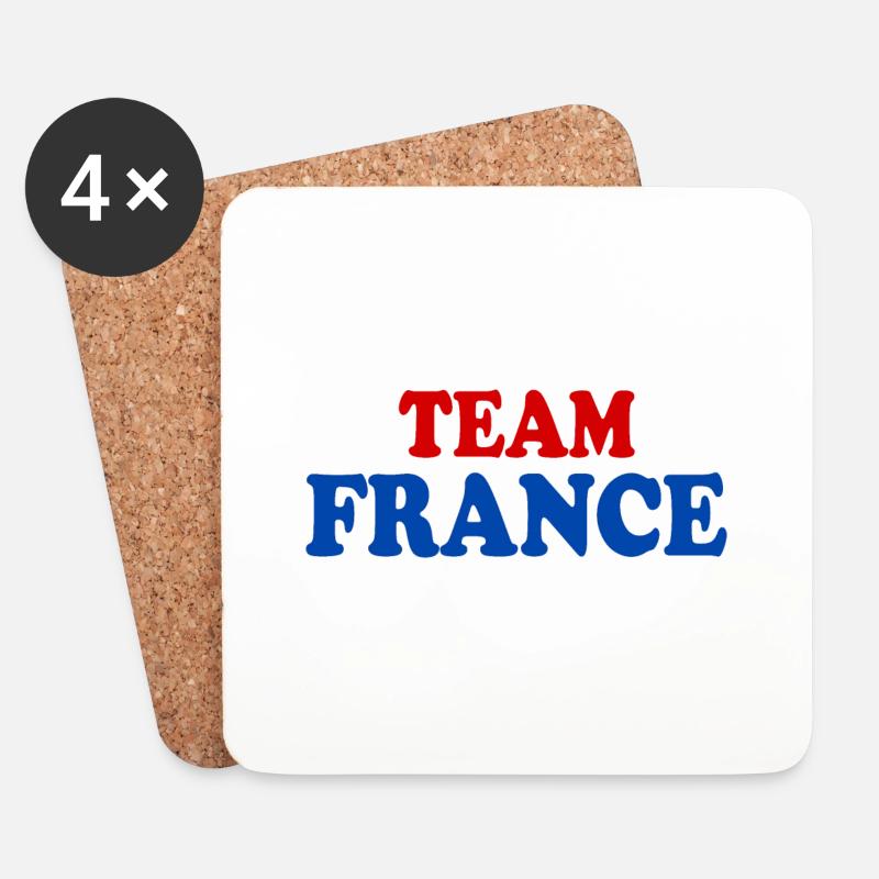 Frankreich - Untersetzer (4er-Set) - Weiß
