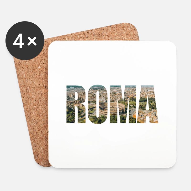 roma rom - Untersetzer (4er-Set) - Weiß