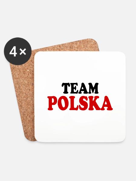 Polen - Untersetzer (4er-Set) - Weiß