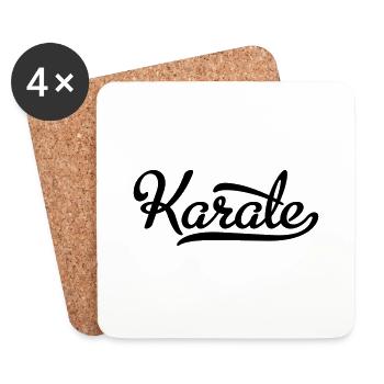 Karate - Untersetzer (4er-Set) - Weiß - Vorne