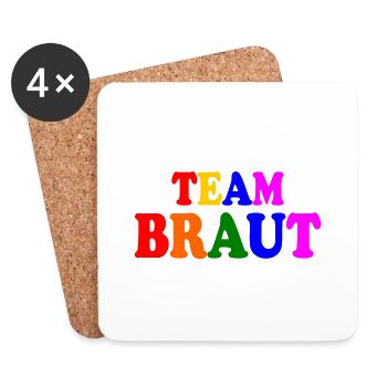Team braut - Untersetzer (4er-Set) - Weiß - Vorne