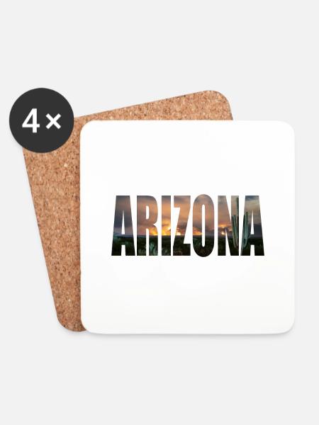 Arizona - Coasters (set of 4) - white