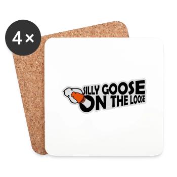 goose on the loose - Untersetzer (4er-Set) - Weiß - Vorne