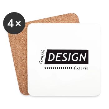 Grafik Design Experte - Untersetzer (4er-Set) - Weiß - Vorne