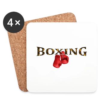 Boxing Lum Cru - Coasters (set of 4) - white - Front