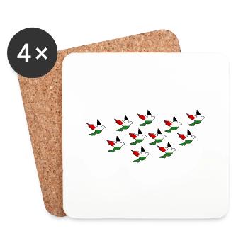Palestine - Dessous de verre (lot de 4) - blanc - Devant