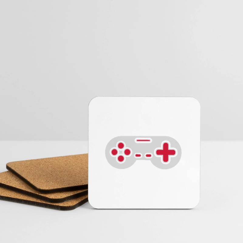 Conception Retro Gamer Controller Dessous de verre (lot de 4)