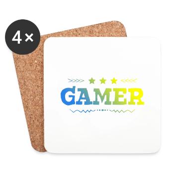Gamer Beruf - Untersetzer (4er-Set) - Weiß - Vorne
