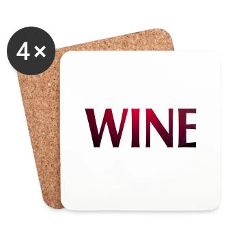 WINE - Untersetzer (4er-Set) - Weiß - Vorne