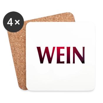 Wein - Untersetzer (4er-Set) - Weiß - Vorne