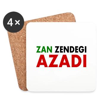 women life freedom Zan zendegi azadi - Untersetzer (4er-Set) - Weiß - Vorne