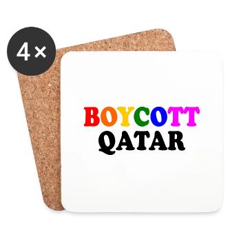 Boycott qatar - Coasters (set of 4) - white - Front