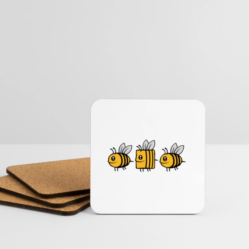 bee different comic bee Coasters (set of 4)