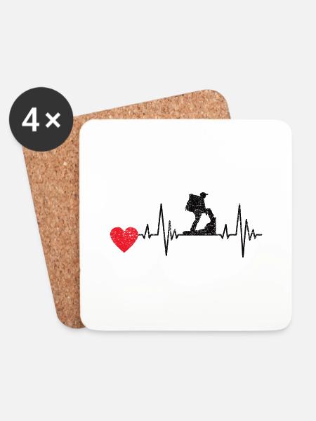 Hiking Mountain Climbing Mountaineering Mountains Bouldering - Coasters (set of 4) - white
