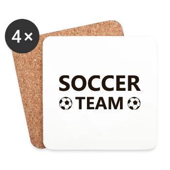 Fußball Soccer - Untersetzer (4er-Set) - Weiß - Vorne