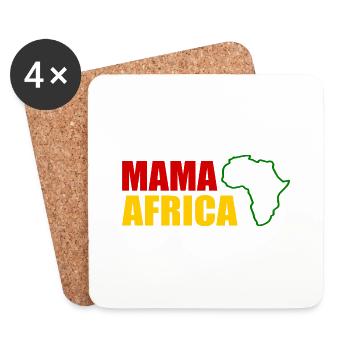 Mama africa - Dessous de verre (lot de 4) - blanc - Devant