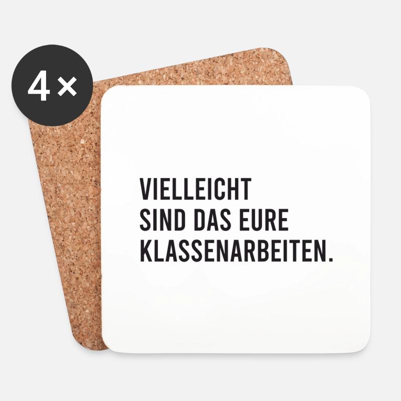 Vielleicht sind das eure Klassenarbeiten - Untersetzer (4er-Set) - Weiß