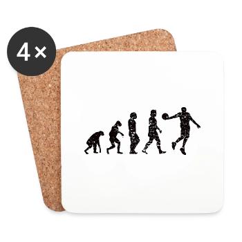 Équipe de basket-ball Joueur de basket-ball Basket-ball - Dessous de verre (lot de 4) - blanc - Devant
