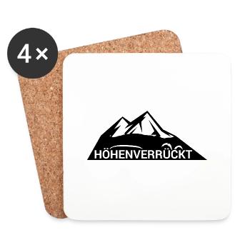 Höhenverrückt - Untersetzer (4er-Set) - Weiß - Vorne