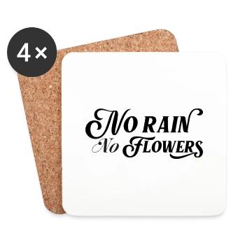Pas de pluie, pas de fleurs - Dessous de verre (lot de 4) - blanc - Devant