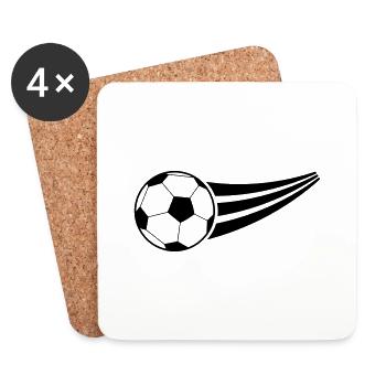 Fussball - Untersetzer (4er-Set) - Weiß - Vorne