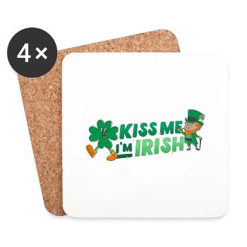 Fröhlichen St Patrick Tag. St. Patrick's Day! - Untersetzer (4er-Set) - Weiß - Vorne